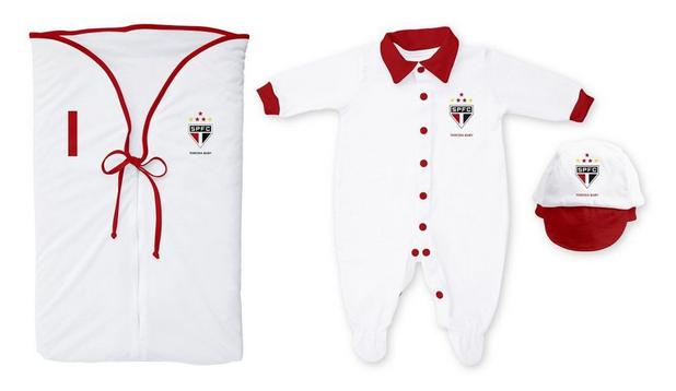 Kit São Paulo Saída Maternidade Branco - Torcida Baby Menor preço em Kit São Paulo Saída Maternidade Branco - Torcida Baby