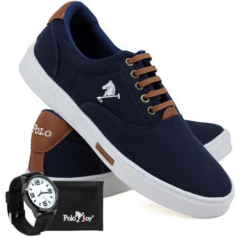 Kit Sapatênis Lona com Relógio e Carteira Masculino Casual - Polo Joy - Moda  Infantil - Magazine Luiza