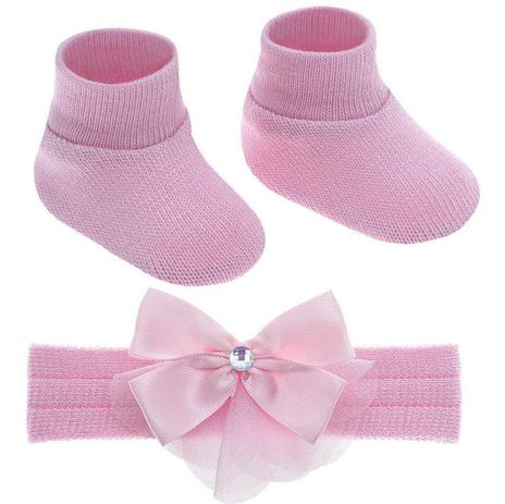 Kit Sapato E Tiara Rn Rosa Branco Pink Verm. Pimpolho 8304 - Moda Infantil  - Magazine Luiza