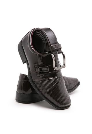sapato social infantil marrom