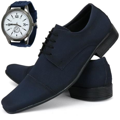Kit Sapato Social Masculino Bico Fino Marinho Nobuck + Relógio - San  Lorenzo - Kit Masculino - Magazine Luiza