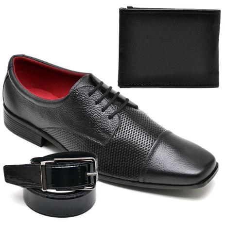 Kit Sapato Social Masculino em Couro com Cinto e Carteira Top Flex - Kit  Masculino - Magazine Luiza
