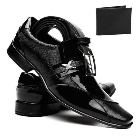 Kit Sapato Social Verniz Cinto Carteira Couro Conforto Luxo - Venetto - Kit  Masculino - Magazine Luiza