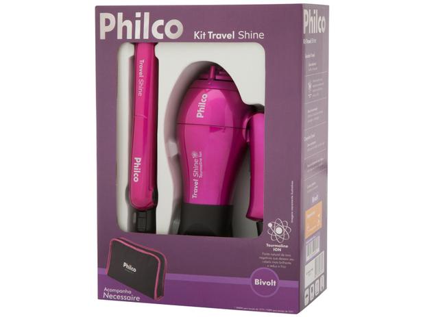 Kit Secador e Chapinha de Viagem - Philco Travel Shine