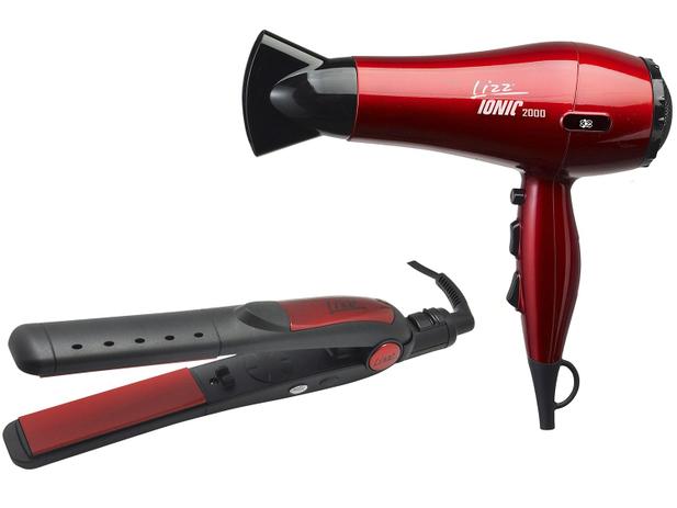 Kit Secador e Chapinha Lizz Professional - Ionic 2000 e Passione Menor preço em Kit Secador e Chapinha Lizz Professional - Ionic 2000 e Passione
