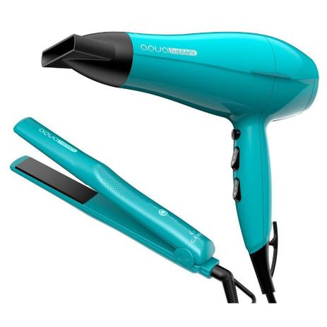 Kit Secador e Prancha Gama Italy Aqua Therapy 2 Velocidades Menor preço em Kit Secador e Prancha Gama Italy Aqua Therapy 2 Velocidades
