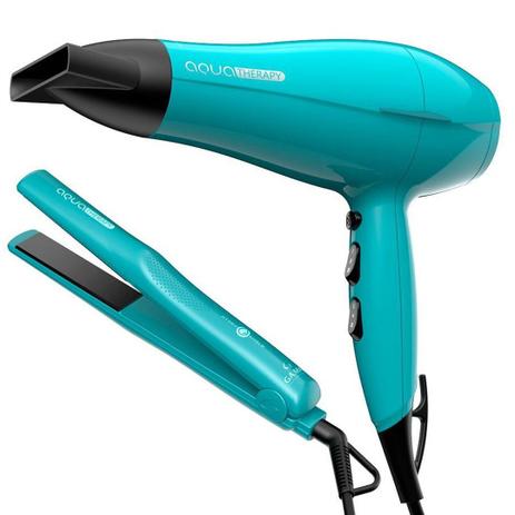 Kit Secador Gama 2000W e Prancha Gama 210C Aqua Therapy Ceramic Íon - GA.MA Italy Menor preço em Kit Secador Gama 2000W e Prancha Gama 210C Aqua Therapy Ceramic Íon - GA.MA Italy