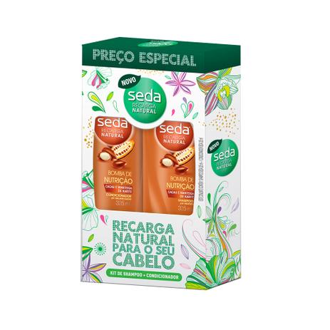 Kit Seda Bomba de Nutrição Shampoo + Condicionador 325ml Menor preço em Kit Seda Bomba de Nutrição Shampoo + Condicionador 325ml