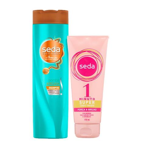 Kit Seda Shampoo Bomba de Argan 325ml + Super Condicionador Força e Brilho 170ml Menor preço em Kit Seda Shampoo Bomba de Argan 325ml + Super Condicionador Força e Brilho 170ml