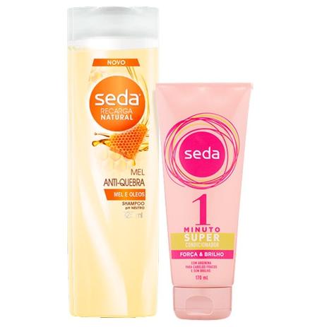 Kit Seda Shampoo Força e Antiqueda 325ml + Super Condicionador Força e Brilho 170ml Menor preço em Kit Seda Shampoo Força e Antiqueda 325ml + Super Condicionador Força e Brilho 170ml