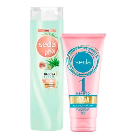 Kit Seda Shampoo Óleos e Babosa 325ml + Super Condicionador Hidratação Máxima 170ml Menor preço em Kit Seda Shampoo Óleos e Babosa 325ml + Super Condicionador Hidratação Máxima 170ml