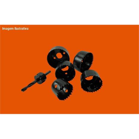 Kit Serra Copo Aço Carbono 6 Pecas - Stamaco Menor preço em Kit Serra Copo Aço Carbono 6 Pecas - Stamaco