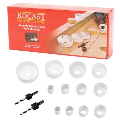 Kit Serra Copo para Madeira 15 peças 19 a 76mm 97,0004 ROCAST Menor preço em Kit Serra Copo para Madeira 15 peças 19 a 76mm 97,0004 ROCAST