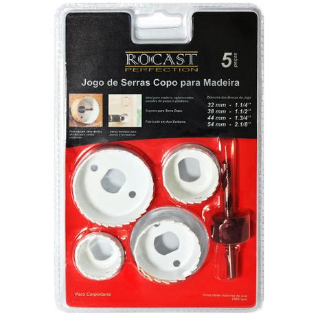 Kit Serra Copo para Madeira 5 peças 32 a 54mm 97,0003 ROCAST Menor preço em Kit Serra Copo para Madeira 5 peças 32 a 54mm 97,0003 ROCAST