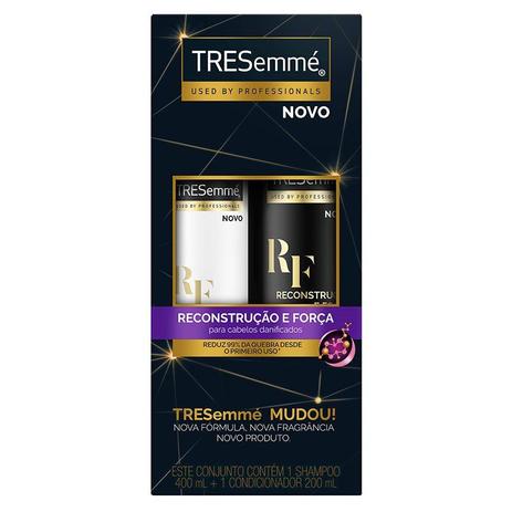 Kit Shampoo 400ml + Condicionador 200ml Tressemmé Reconstrução E Força - Tresemmé Menor preço em Kit Shampoo 400ml + Condicionador 200ml Tressemmé Reconstrução E Força - Tresemmé