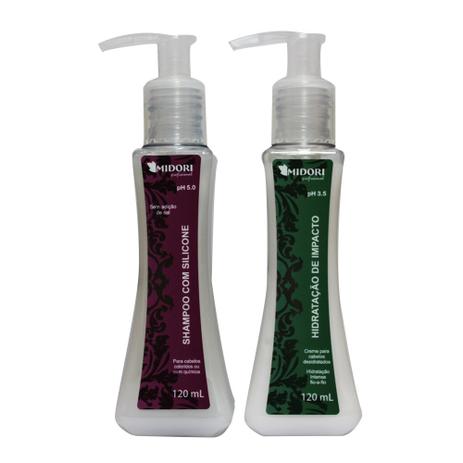 Kit Shampoo com Silicone e Condicionador Hidratação de Impacto 120ml - Midori - Midori profissional é boa?