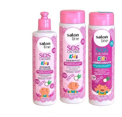 Kit Shampoo Cond E Ativador Sos Cachos Kids Salon Line Kit De Tratamento Para Cabelos Magazine Luiza