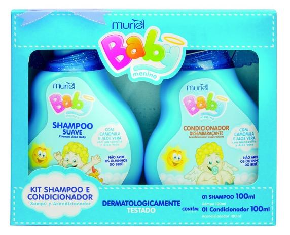 Kit Shampoo + Condicionador Baby Menino 100ml - Nova Muriel Menor preço em Kit Shampoo + Condicionador Baby Menino 100ml - Nova Muriel