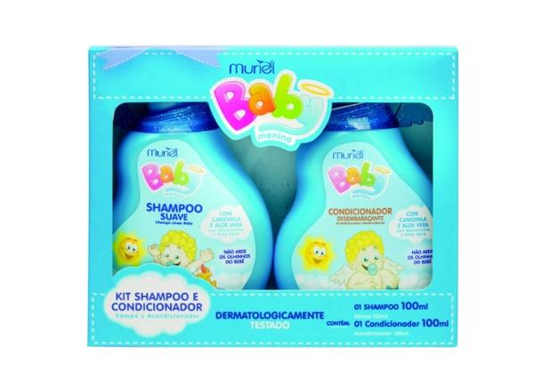 Kit Shampoo+ Condicionador Baby Menino 150 - Muriel Menor preço em Kit Shampoo+ Condicionador Baby Menino 150 - Muriel