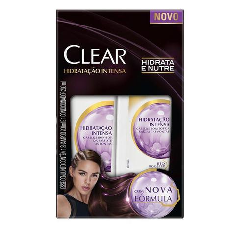 Kit Shampoo + Condicionador Clear Hidratação Intensa 200ml Menor preço em Kit Shampoo + Condicionador Clear Hidratação Intensa 200ml