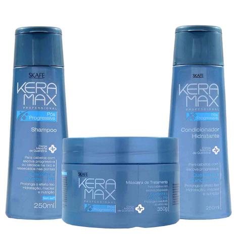 Kit Shampoo Condicionador e Máscara Keramax Pós-Progressiva - Skafe Menor preço em Kit Shampoo Condicionador e Máscara Keramax Pós-Progressiva - Skafe