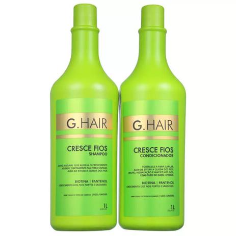 Kit Shampoo + Condicionador G. Hair Cresce Fios - 1L - G.hair Menor preço em Kit Shampoo + Condicionador G. Hair Cresce Fios - 1L - G.hair