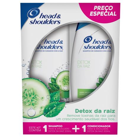 Kit Shampoo + Condicionador Head Shoulders Detox da Raiz Menor preço em Kit Shampoo + Condicionador Head Shoulders Detox da Raiz