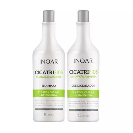 Kit Shampoo + Condicionador Inoar Cicatrifios Renovação Absoluta - 1L Menor preço em Kit Shampoo + Condicionador Inoar Cicatrifios Renovação Absoluta - 1L