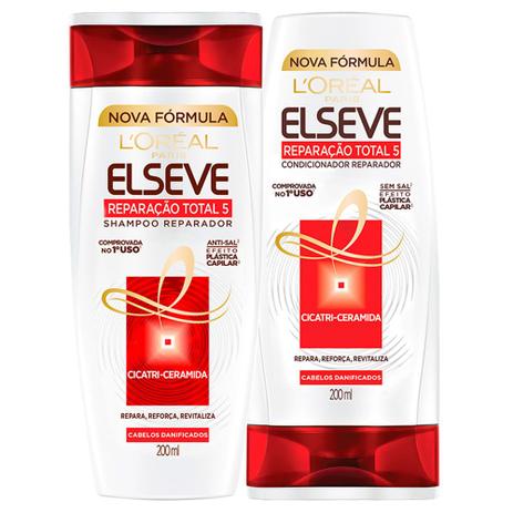 Kit Shampoo + Condicionador L'Oréal Paris Elseve Reparação Total 5+ Menor preço em Kit Shampoo + Condicionador L'Oréal Paris Elseve Reparação Total 5+