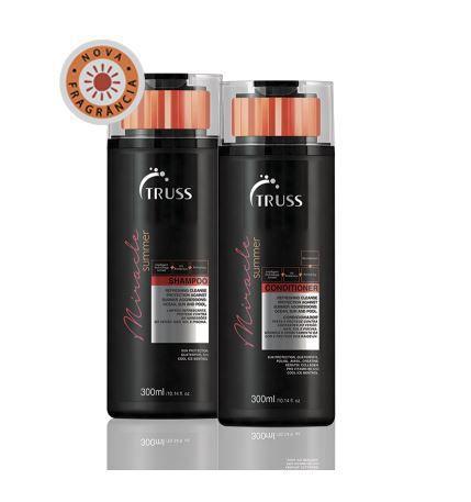 Kit Shampoo + Condicionador Miracle SUMMER TRUSS 2 x 300 ml Menor preço em Kit Shampoo + Condicionador Miracle SUMMER TRUSS 2 x 300 ml