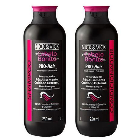 Kit Shampoo + Condicionador Nick & Vick Pro-Hair Reestruturador Menor preço em Kit Shampoo + Condicionador Nick & Vick Pro-Hair Reestruturador