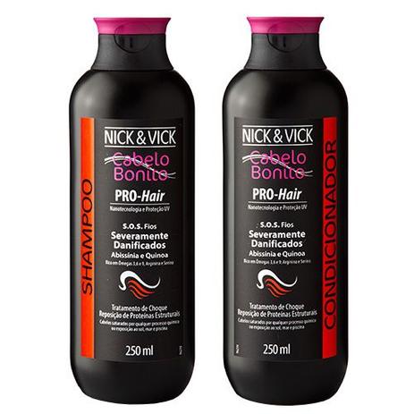 Kit Shampoo + Condicionador Nick Vick Pro-Hair S.O.S. Fios Menor preço em Kit Shampoo + Condicionador Nick Vick Pro-Hair S.O.S. Fios