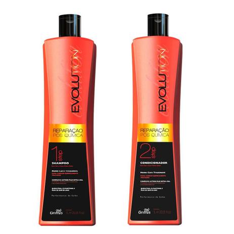 Kit Shampoo + Condicionador Reparação Pós Química Evolution Griffus Menor preço em Kit Shampoo + Condicionador Reparação Pós Química Evolution Griffus
