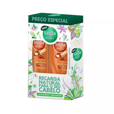 Kit Shampoo + Condicionador Seda Bomba de Nutrição - 325ml Menor preço em Kit Shampoo + Condicionador Seda Bomba de Nutrição - 325ml