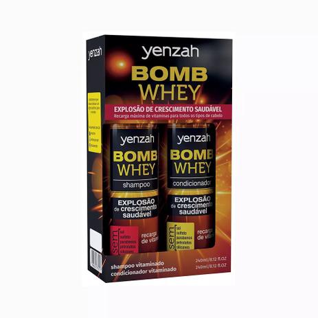 Kit Shampoo + Condicionador Yenzah Bomb Whey - 240ml Menor preço em Kit Shampoo + Condicionador Yenzah Bomb Whey - 240ml