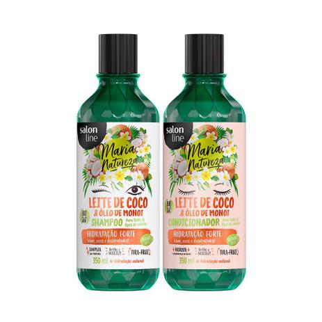 Kit Shampoo e Condicionador Maria Natureza Leite de Coco e Óleo de Monoi 350ml - Salon Line Menor preço em Kit Shampoo e Condicionador Maria Natureza Leite de Coco e Óleo de Monoi 350ml - Salon Line