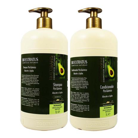 Kit Shampoo e Condicionador Pós Química Abacate e Jojoba 1L - Bio Extratus Menor preço em Kit Shampoo e Condicionador Pós Química Abacate e Jojoba 1L - Bio Extratus