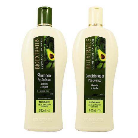 Kit Shampoo e Condicionador Pós Química Abacate e Jojoba 500g - Bio Extratus Menor preço em Kit Shampoo e Condicionador Pós Química Abacate e Jojoba 500g - Bio Extratus