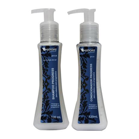 Kit Shampoo e Condicionador Progress 120ml - Midori - Midori profissional Menor preço em Kit Shampoo e Condicionador Progress 120ml - Midori - Midori profissional