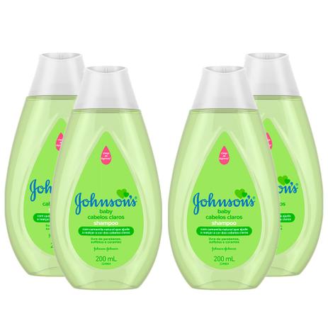 Kit Shampoo Johnsons Baby Cabelos Claros 200ml c/4 unidades Menor preço em Kit Shampoo Johnsons Baby Cabelos Claros 200ml c/4 unidades