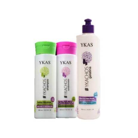 Kit Shampoo Low Poo, Condicionador No Poo, Gelatina Cachos Ykas Menor preço em Kit Shampoo Low Poo, Condicionador No Poo, Gelatina Cachos Ykas