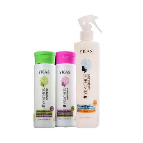 Kit Shampoo Low Poo, Condicionador No Poo, Umidificador Cachos Ykas Menor preço em Kit Shampoo Low Poo, Condicionador No Poo, Umidificador Cachos Ykas