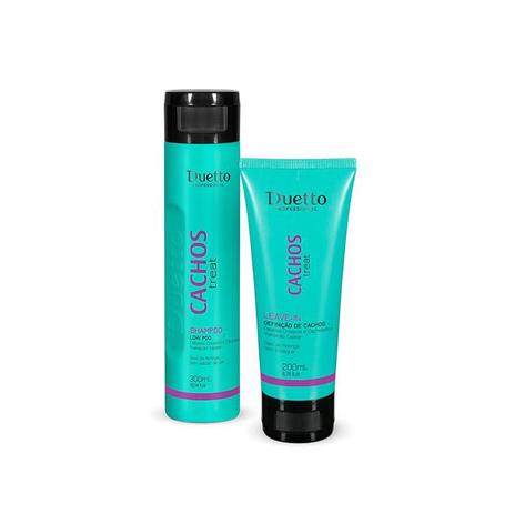 Kit Shampoo Low poo + Leave-in cachos treat Duetto Menor preço em Kit Shampoo Low poo + Leave-in cachos treat Duetto