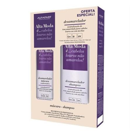 Kit Shampoo + Máscara Alfaparf Alta Moda Desamarelador Menor preço em Kit Shampoo + Máscara Alfaparf Alta Moda Desamarelador