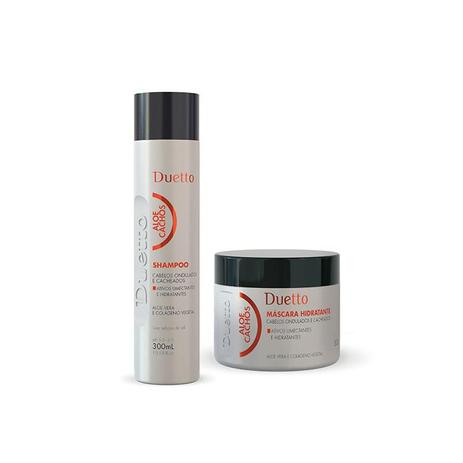 Kit Shampoo + Máscara Aloe Cachos Duetto 500g Menor preço em Kit Shampoo + Máscara Aloe Cachos Duetto 500g