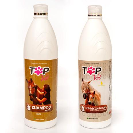 Kit Shampoo Neutro + Condicionador Top Vet Hidratante para Cavalos Menor preço em Kit Shampoo Neutro + Condicionador Top Vet Hidratante para Cavalos