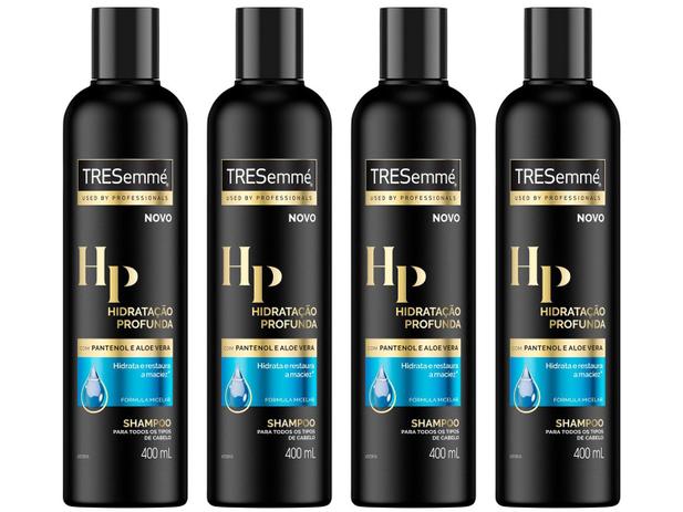 Kit Shampoo TRESemmé Profissional - Hidratação Profunda 400ml 4 Unidades Menor preço em Kit Shampoo TRESemmé Profissional - Hidratação Profunda 400ml 4 Unidades
