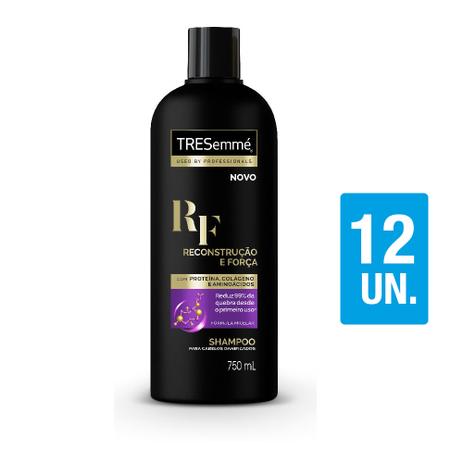Kit Shampoo Tresseme Reconstrucao e Forca 750ml com 12UN - Tresemmé Menor preço em Kit Shampoo Tresseme Reconstrucao e Forca 750ml com 12UN - Tresemmé