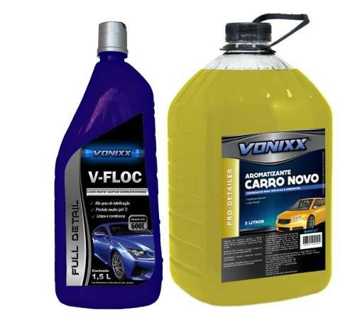 Kit Shampoo V-floc E Aromatizante Cheirinho De Carro Novo - Vonixx Menor preço em Kit Shampoo V-floc E Aromatizante Cheirinho De Carro Novo - Vonixx