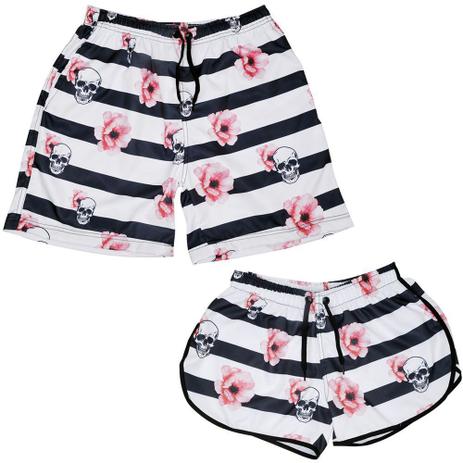 Kit Short Casal Izabella Helena Estampado Cordão Regular 2 Peças Caveira Menor preço em Kit Short Casal Izabella Helena Estampado Cordão Regular 2 Peças Caveira